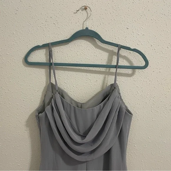 Lulu’s Captivated Light Grey Cowl Neck Maxi Dress - Size 6 - Picture 15 of 15